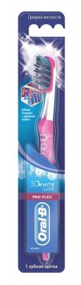 Купить oral-b (орал-би) зубная щетка 3d white luxe pro-flex 38 блеск, мягкая1 шт в Бору