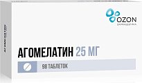 Купить агомелатин, таблетки, покрытые пленочной оболочкой 25мг, 98 шт в Бору