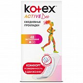 Купить kotex active deo (котекс) прокладки ежедневные экстратонкие 48шт в Бору