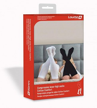 Лаума (Luomma) гольфы Коттон Комфорт компрессионные, 1 класс компрессии, размер 39-41 черные