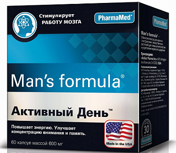 Man's Formula (Мен-с Формула) Активный день, капсулы массой 600мг 60 шт БАД