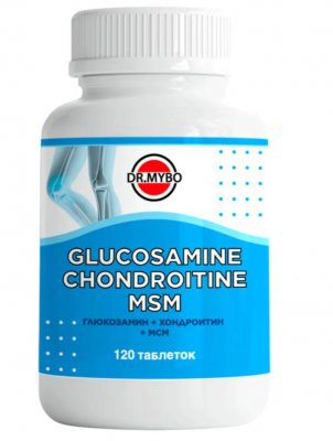 Купить глюкозамин+хондроитин+мсм др.майбо (dr mybo) таблетки массой 0,67 г 120 шт. бад в Бору