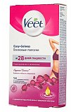 Veet Easy-Gelwax (Вит) восковые полоски для депиляции для бикини и области подмышек с ароматом бархатной розы, 14шт