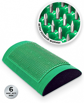 Массажер медицинский аппликатор кузнецова металломагнитный валик для поясницы полиметаллический, зеленый