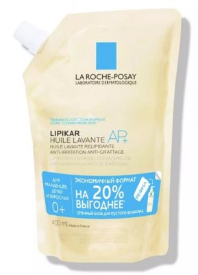 Купить la roche-posay lipikar ap+ (ля рош позе) масло очищающее eco-refill, 400 мл сменный блок  в Бору