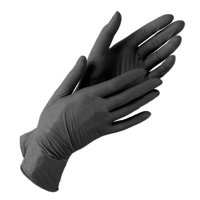 Купить перчатки manual bn117, смотр.нестер.нитрил. черные, р.s пар №50 в Бору