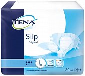 Купить tena slip оriginal (тена) подгузники для взрослых, размер l (обхват талии/бедра от 110см до 150см), 30 шт в Бору