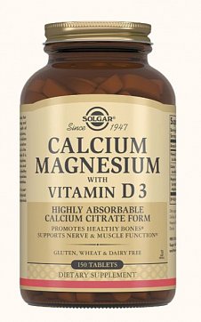 Solgar (Солгар) Кальций, Магний с витамином Д3, таблетки 1571мг 150 шт БАД