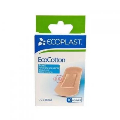 Купить ecoplast ecocotton набор тканевых пластырей 72 х 38мм, 10 шт в Бору