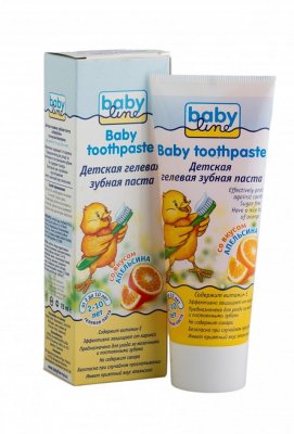 Купить babyline (бэбилайн) зубная паста для детей апельсин 2-10лет, 75мл в Бору