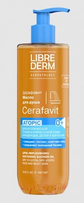 Купить librederm cerafavit (либридерм) масло липидовосстанавливающее для душа смягчающее с церамидами и пребиотиками, 400мл в Бору