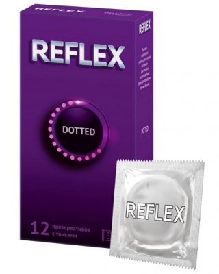 Купить рефлекс (reflex) презервативы с точками dotted, 12 шт в Бору