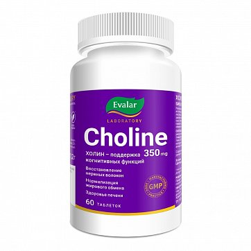 Холин 350мг, таблетки массой 1200мг 60 шт БАД Холин 350мг, таблетки массой 1200мг 60 шт БАД