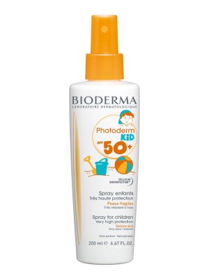 Купить bioderma photoderm kids (биодерма фотодерм) спрей для лица и тела солнцезащитный 200мл spf50+ в Бору