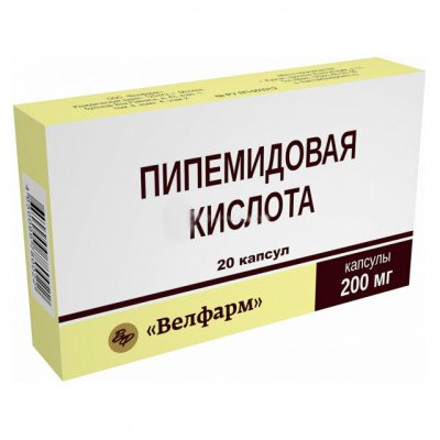 Купить пипемидовая кислота, капс 200мг №20 (велфарм ооо, россия) в Бору