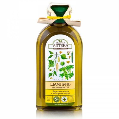 Купить зеленая аптека шампунь березовые почки, касторовое масло против перхоти 350 мл в Бору
