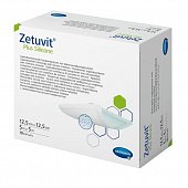 Купить silicone plus zetuvit (цетувит) повязка суперабсорбирующая с контактным слоем из силикона 12,5см х12,5см, 10 шт в Бору
