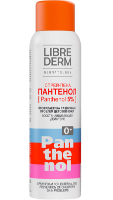Купить librederm panthenol (либридерм) спрей-пена для детей 5% 130 г в Бору