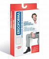 Ergoforma (Эргоформа) гольфы компрессионные мужские класс 2, размер 2, открытый носок, черный