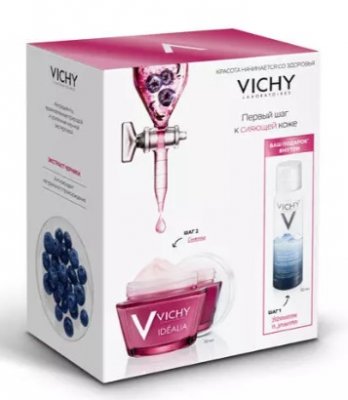 Купить виши идеалия (vichy idealia) набор: крем для нормальной и комбинированной кожи 50мл+термальная вода  в Бору