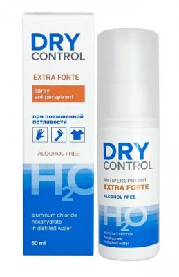 Купить dry control extra forte н2о (драй контрол) антиперспирант-спрей от обильного потоотделения без спирта 30% 50 мл в Бору