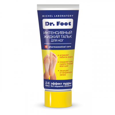Купить dr foot (доктор фут) жидкий тальк для ног от потливости и неприятного запаха интенсивный, 75мл  в Бору