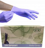 Купить перчатки sfm смотровые нестерильные нитриловые неопудрен текстурир размер xl, 100 пар, фиолетовые в Бору