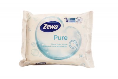 Купить зева (zewa) пьюр влажная туалетная бумага, 42шт в Бору