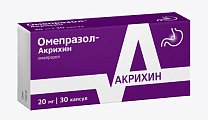 Купить омепразол-акрихин, капсулы кишечнорастворимые 20мг, 30 шт в Бору