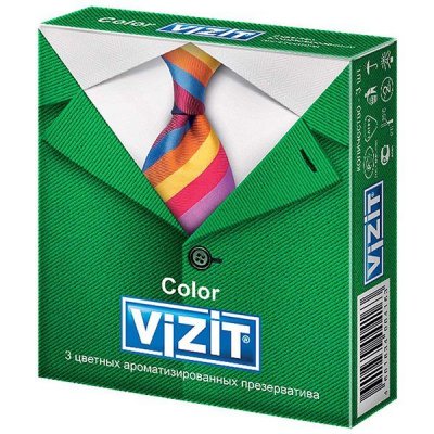 Купить презервативы визит color, цветные аромат. №3 (condomi, германия) в Бору