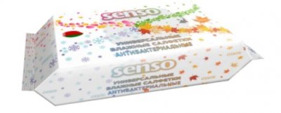 Купить senso (сенсо) салфетки влажные универсальные антибактериальные 100шт в Бору