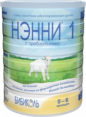 Купить нэнни 1 смесь на основе натурального козьего молока с пребиотиками с рождения, 800г в Бору