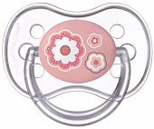 Купить canpol (канпол) пустышка круглая силиконовая 6-18 месяцев newborn baby розовая 1 шт в Бору