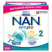 Купить nan 2 optipro (нан) смесь сухая для детей с 6 месяцев, 1050г в Бору