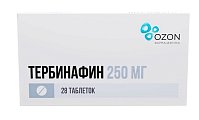 Купить тербинафин, таблетки 250мг, 28 шт в Бору