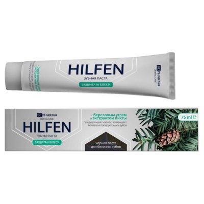 Купить биси фарма хилфен (hilfen) зубная паста защита и блеск береpjdsq уголь+пихта, 75мл в Бору