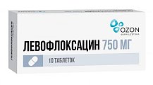 Купить левофлоксацин, таблетки, покрытые пленочной оболочкой 750мг, 10 шт в Бору