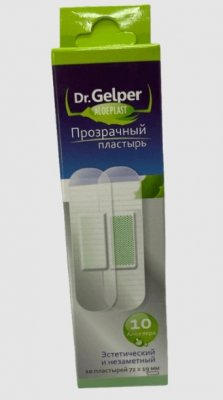 Купить пластырь dr. gelper (др.гелпер) алоэпласт прозрачный, 10 шт в Бору