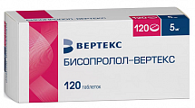 Купить бисопролол-вертекс, таблетки покрытые пленочной оболочкой 5мг 120шт в Бору