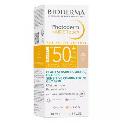 Купить bioderma photoderm (биодерма фотодерм) флюид для лица солнцезащитный, тон очень светлый 40мл spf50+ в Бору