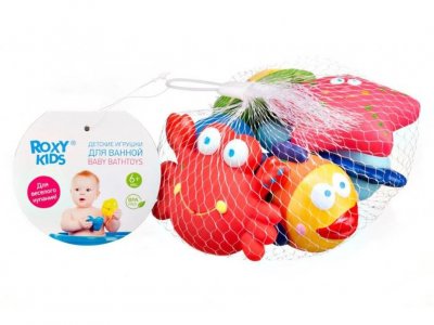 Купить roxy-kids (рокси-кидс) игрушки для ванной морские обитатели, 6 шт в Бору