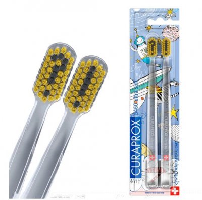 Купить curaprox ultrasoft duo hento toto edition (курапрокс) набор зубных щеток, 2 шт в Бору