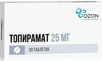 Купить топирамат, таблетки, покрытые пленочной оболочкой 25мг, 30 шт в Бору