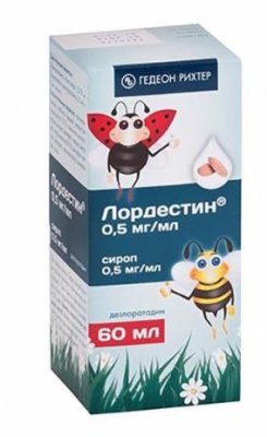 Купить лордестин, сироп 0,5мг/мл 60мл (гедеон рихтер оао, румыния) от аллергии в Бору