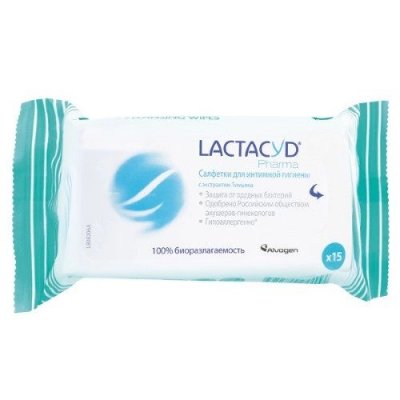 Купить lactacyd pharma (лактацид фарма) салфетки влажные для интимной гигиены с тимьяном 15шт в Бору