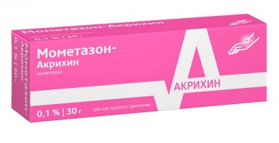 Купить мометазон-акрихин, крем для наружного применения 0,1%, 30г в Бору