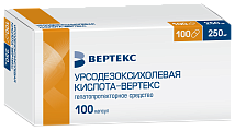 Купить урсодезоксихолевая кислота-вертекс, капсулы 250мг, 100 шт в Бору