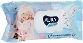 Купить aura (аура) ультра комфорт влажные салфетки для детей с алоэ и витамином е 100 шт в Бору