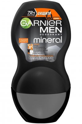 Купить garnier men mineral (гарньер) дезодорант-антиперспирант защита 6 72 часа ролик, 50мл в Бору