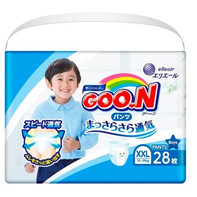 Купить goo.n (гуун) подгузники-трусики для мальчиков и для девочек xxl 13-25кг 38 шт в Бору
